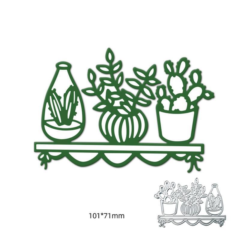 Potted Plants Metal Cutting Dies Stencil DIY Scrapbooking Album Paper Card Mold