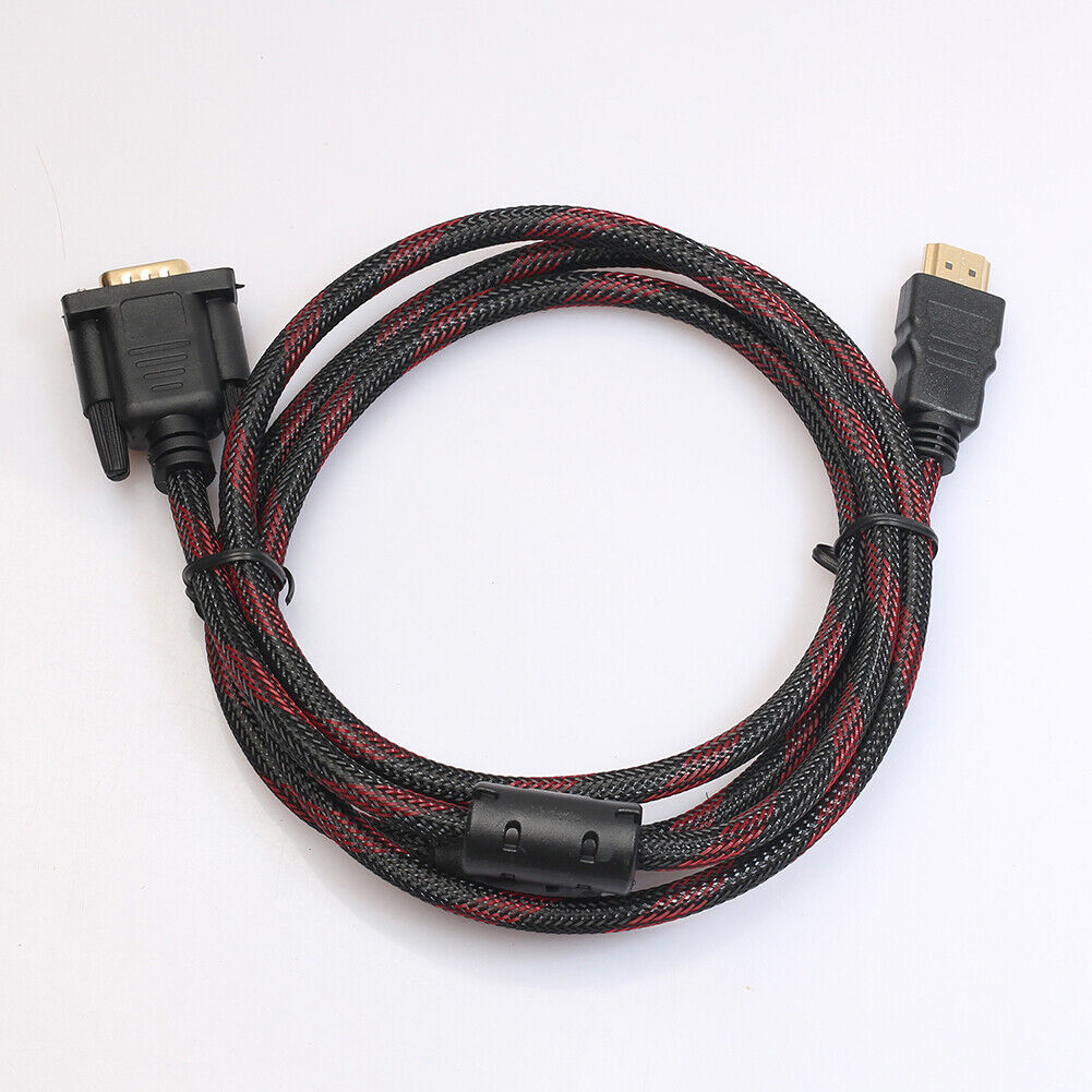 Full HD HDMI-compatible Male to 15 Pin VGA Connector Adapter Converter Cabl
