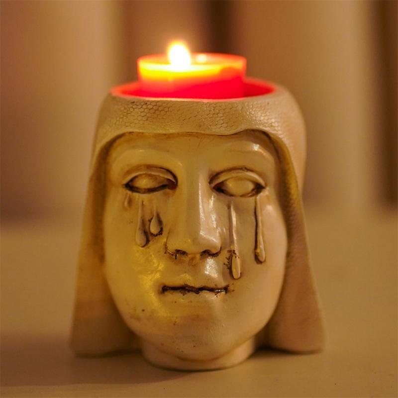 Holy Mother Crying Candle Holder Creative  Home Decoration Present