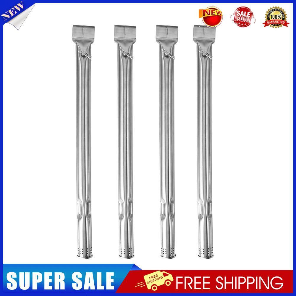 4x BBQ Gas Grill Tube Stainless Steel Barbecue Burners Replacement Pipes