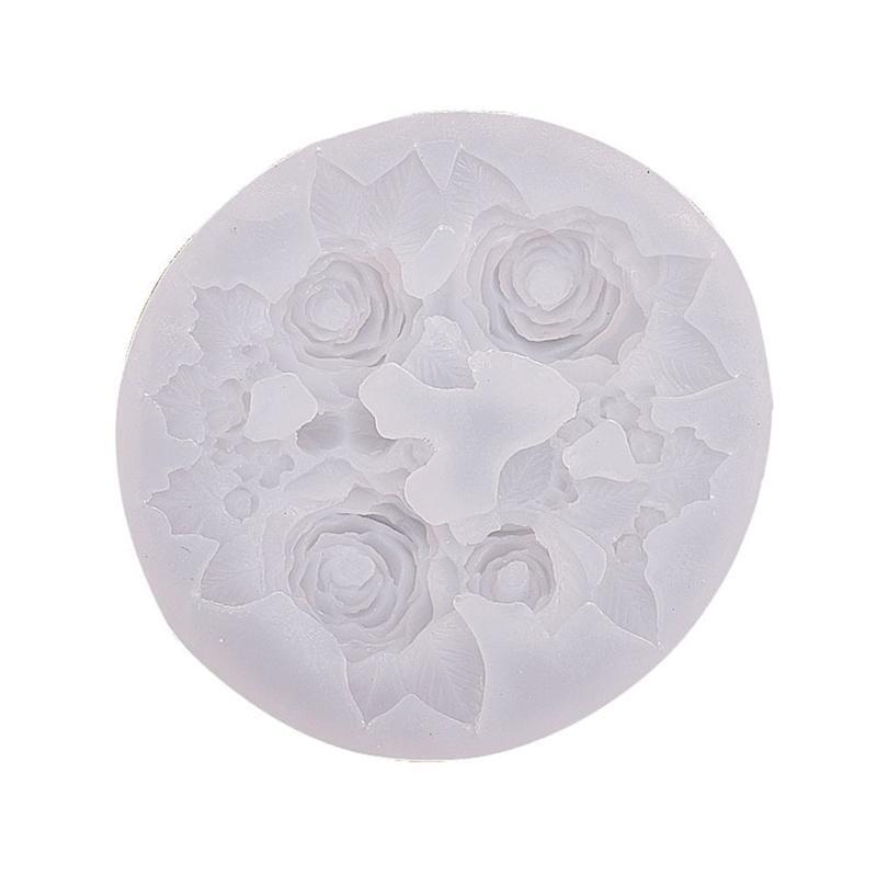 Flower Candy Mold for Cake Decor Rose Flower Shape DIY Chocolate Fondant