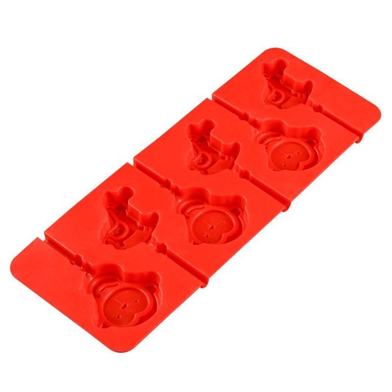8 Cavities DIY Molds Wooden Horse & Monkey Shaped Fondant Mold Silicone Material