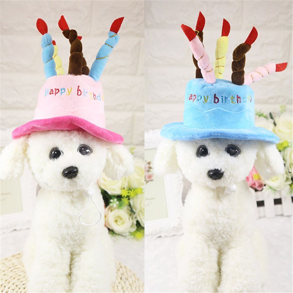 Birthday Party Costume Birthday Cake Beanies Hat Dog Cat Hat Headdress Pet Cap