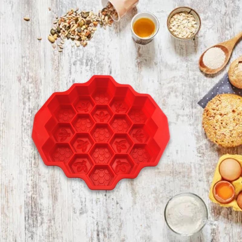 DIY Honeycomb Shape Shape Mold Silicone Craft Cake Clay Soap Decorating Family