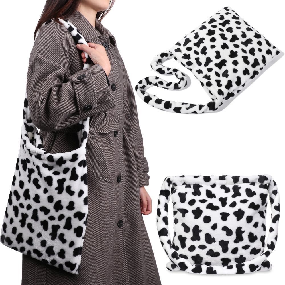 Cow Large Capacity Autumn Winter Crossbody Shoulder Bags Messenger Bag Handbags