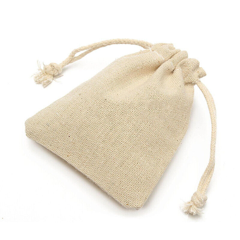 30pcs Bag Natural Linen Pouch Drawstring Burlap Jute Sack Drawstring Gift Bags-