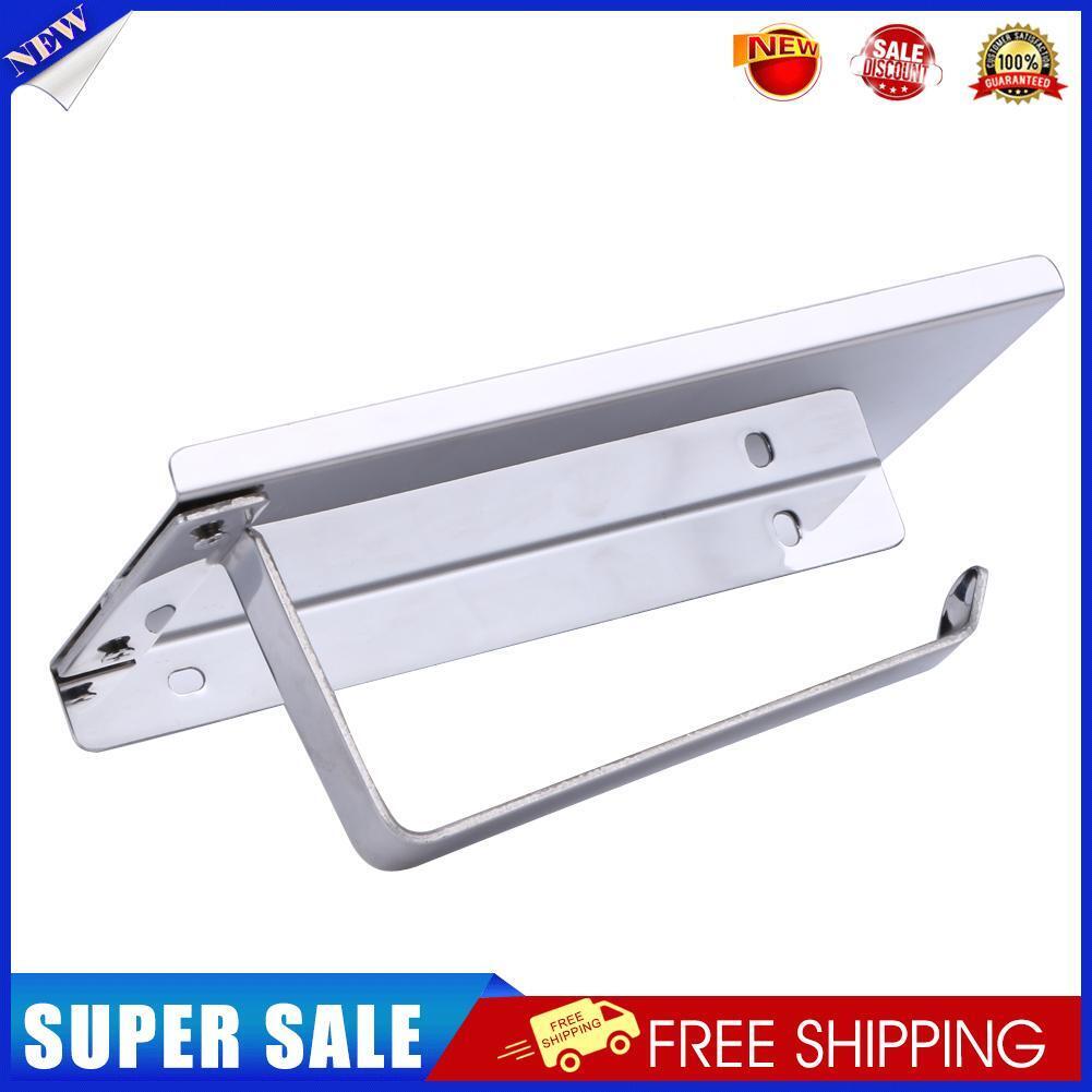 Stainless Steel 304 Bathroom Paper Phone Holder with Shelf Bathroom