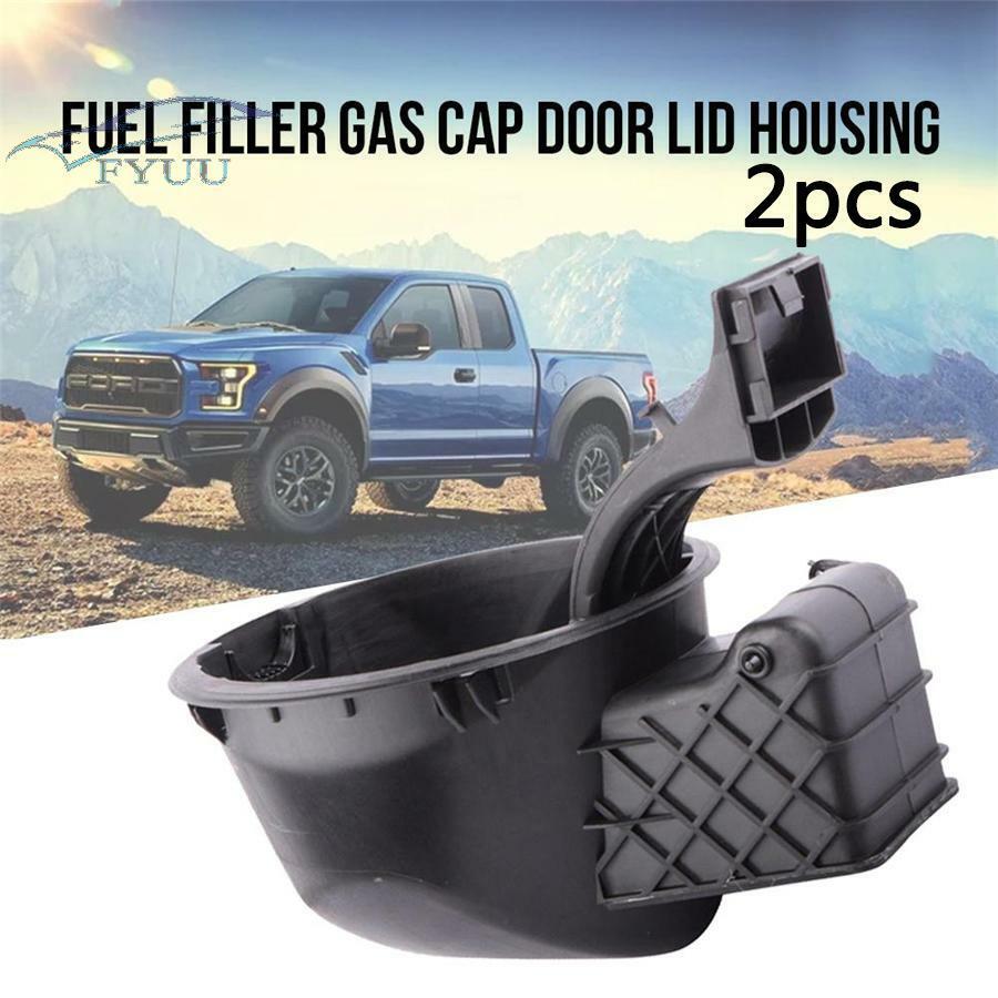 For Ford F-150 2X New Fuel Filler Gas Cap Door Lid Housing Fit Impact Durable