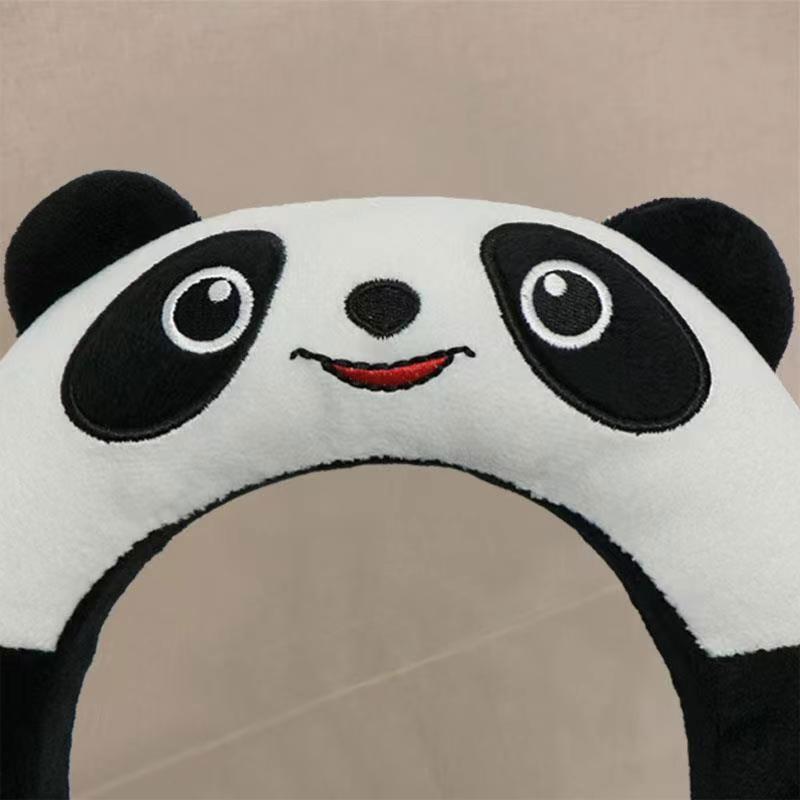 Cute Stuffed Pandas Shape Hair Hoop Women Plush Headband Makeup Hair Supplies