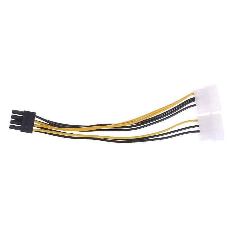 Video Card Pci-e ATX PSU Power Supply -  2x 4-Pin Molex to PCIe Adapter Cable