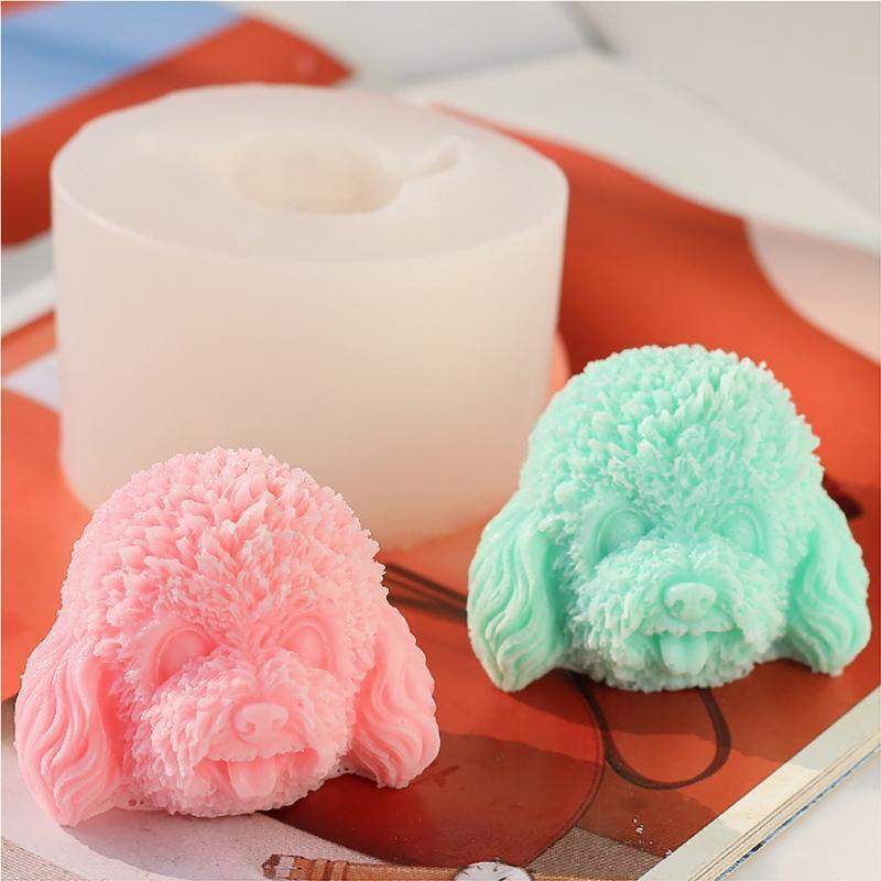 Cute Dog Head Mold Craft Cake Chocolate Clay Soap Decorating Family Safe Home