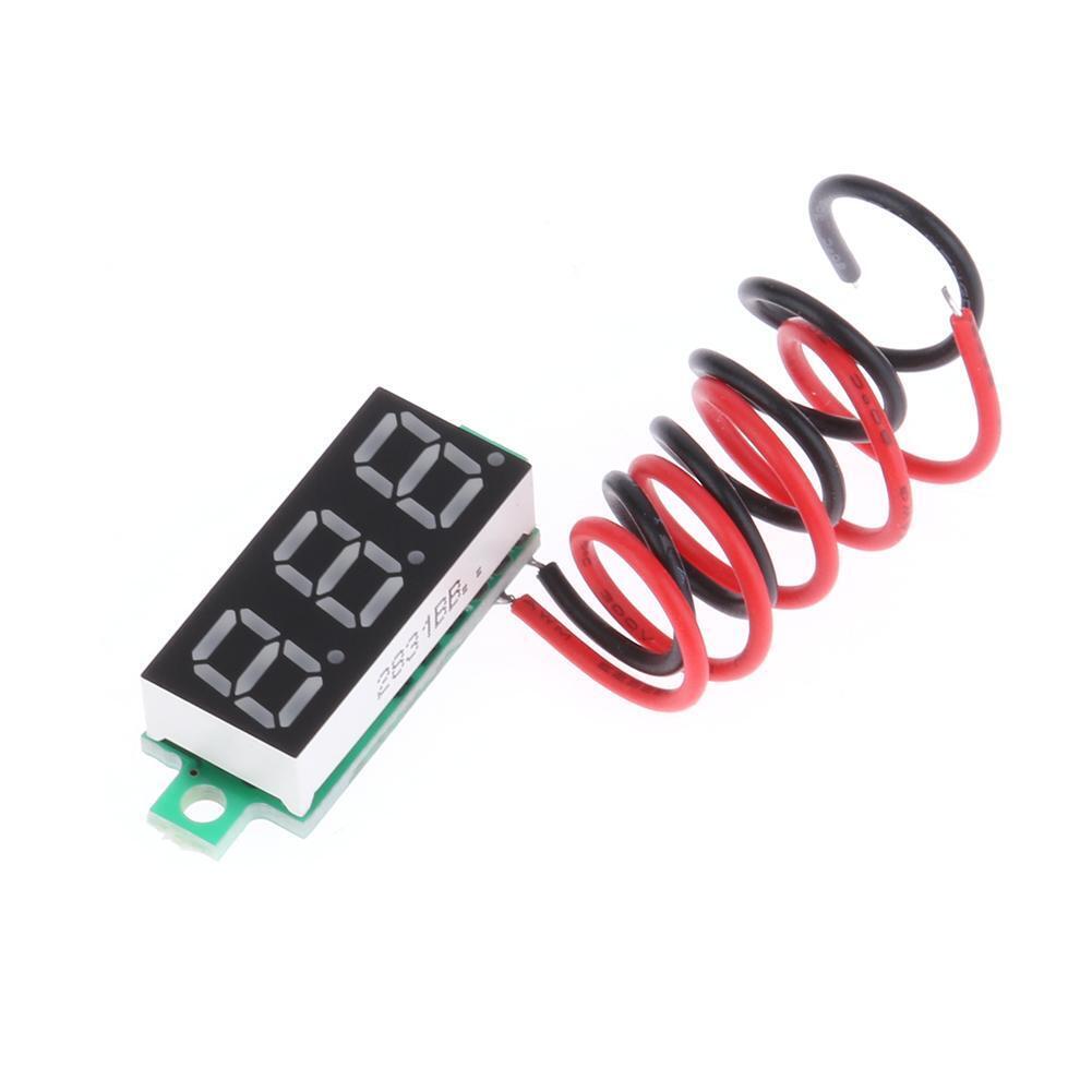 0.28inch Mini Voltmeter LED Display DC2.5-30V Voltage Tester Panel (Green)