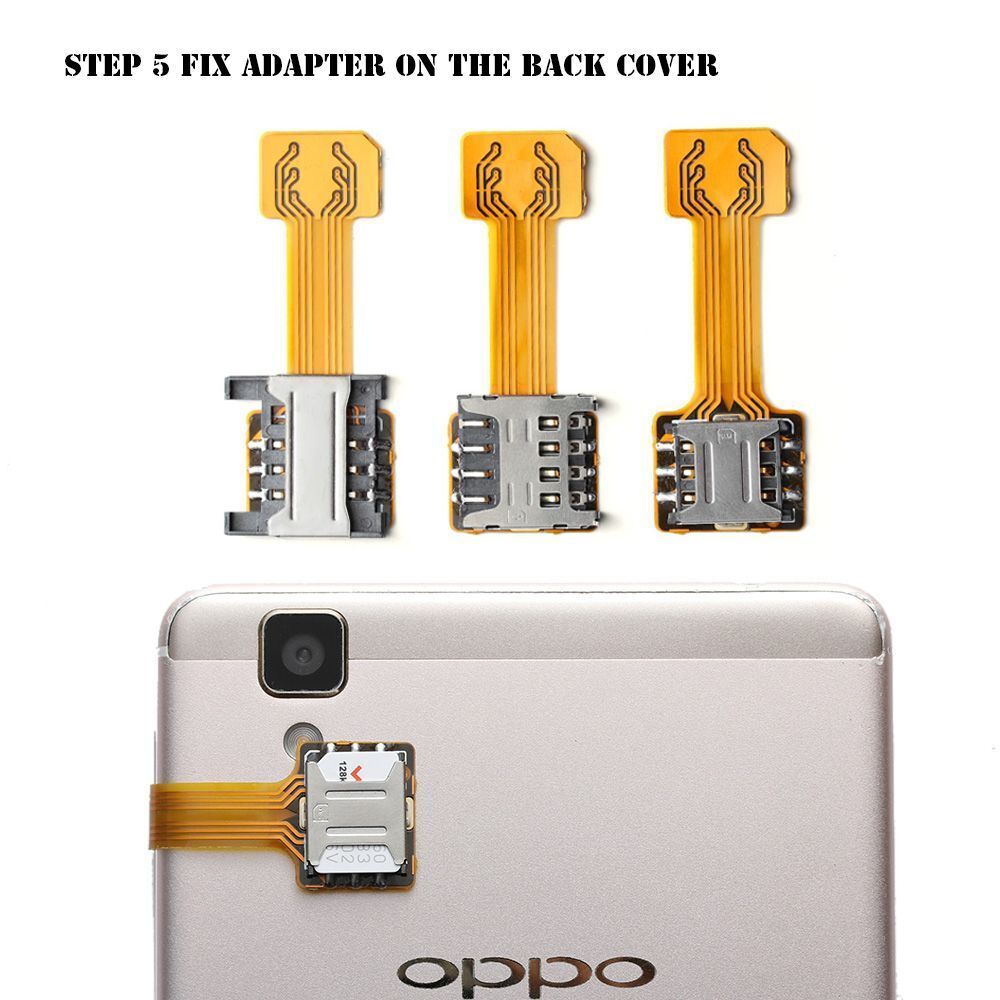 Android Phone Nano Cato Micro SD Extender Dual SIM Card Adapter Hybrid Sim Slot