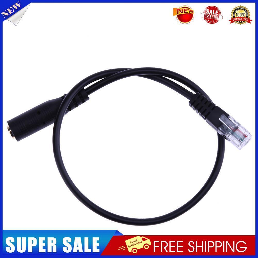 1pc 3.5mm Audio Jack Female to Male RJ9 Plug Adapter Converter Cable