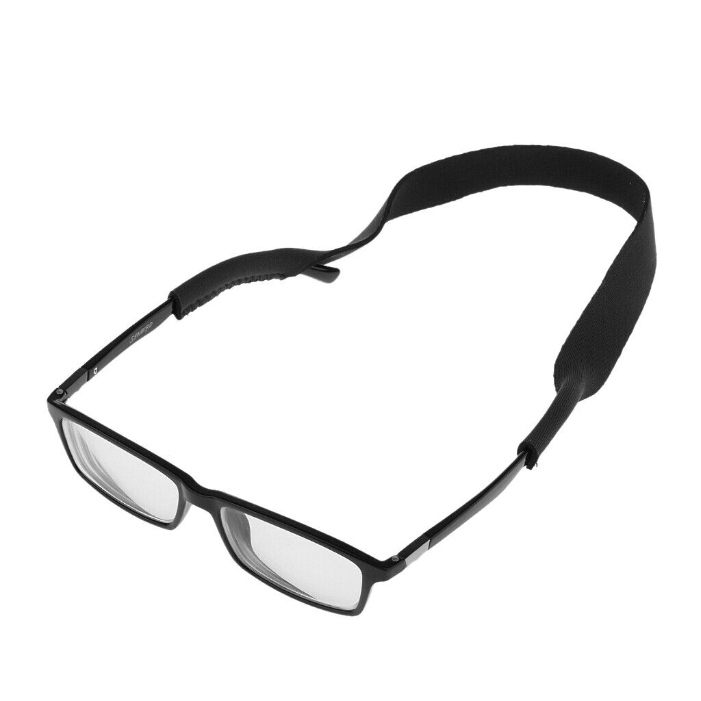 5pcs Neoprene Eyewear Sunglasses Glasses Neck Cord Retainer -Black