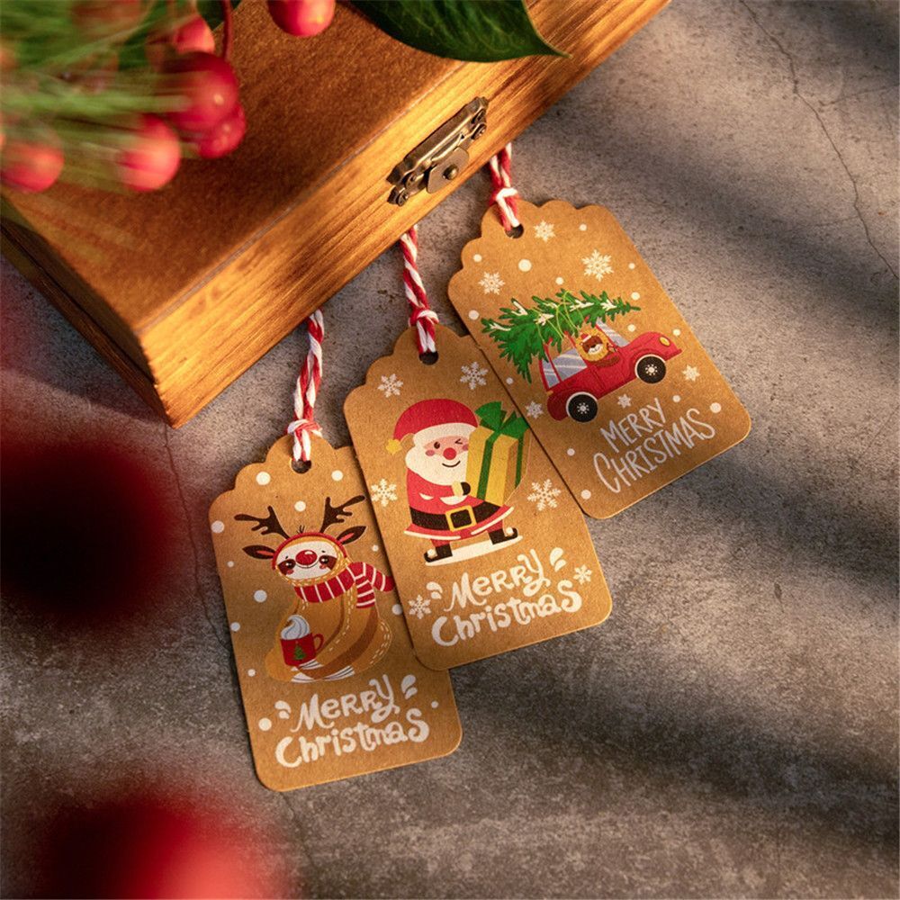 Supplies Kraft Paper Kraft Tag Hang Tags Christmas Labels Gift Wrapping