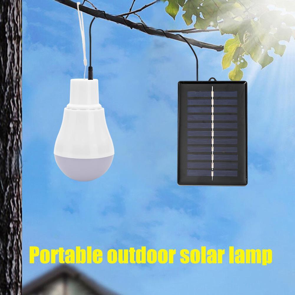 5V 15W 300LM Portable Solar Power Outdoor Lamp Low Power Consumption Bulb