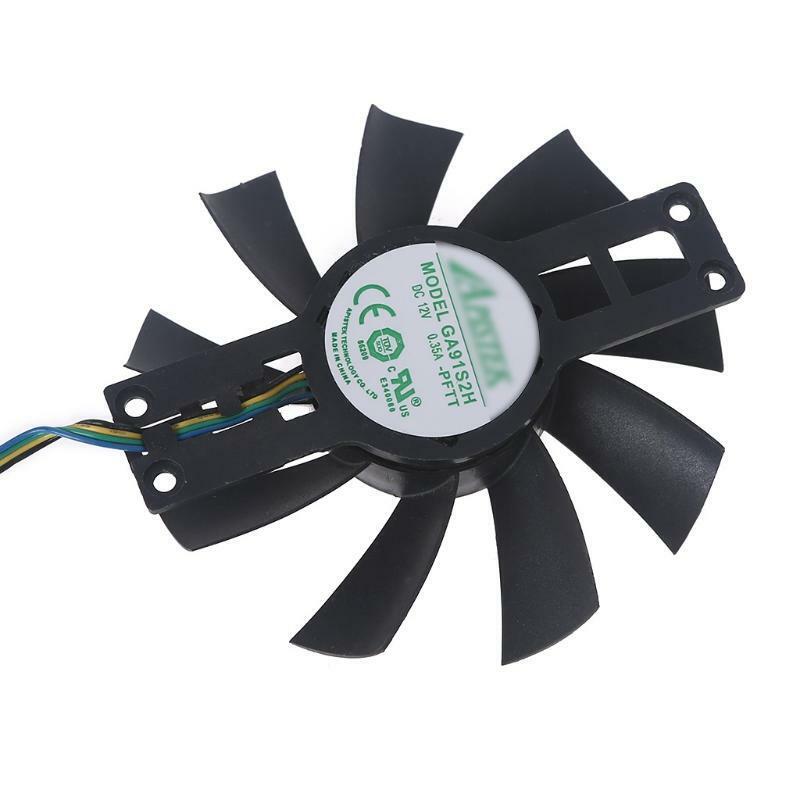 87mm GA91S2H 4Pin VGA Fan Graphics Card Cooling Fan for Dataland RX580 2048sp
