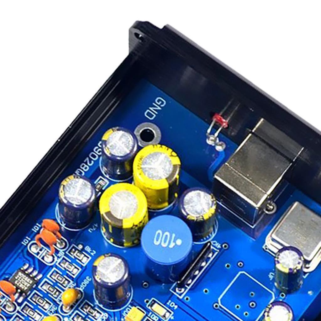 USB DAC Input RCA Audio Output Heasphone Amp Sound Card ES9028Q2M SA9023