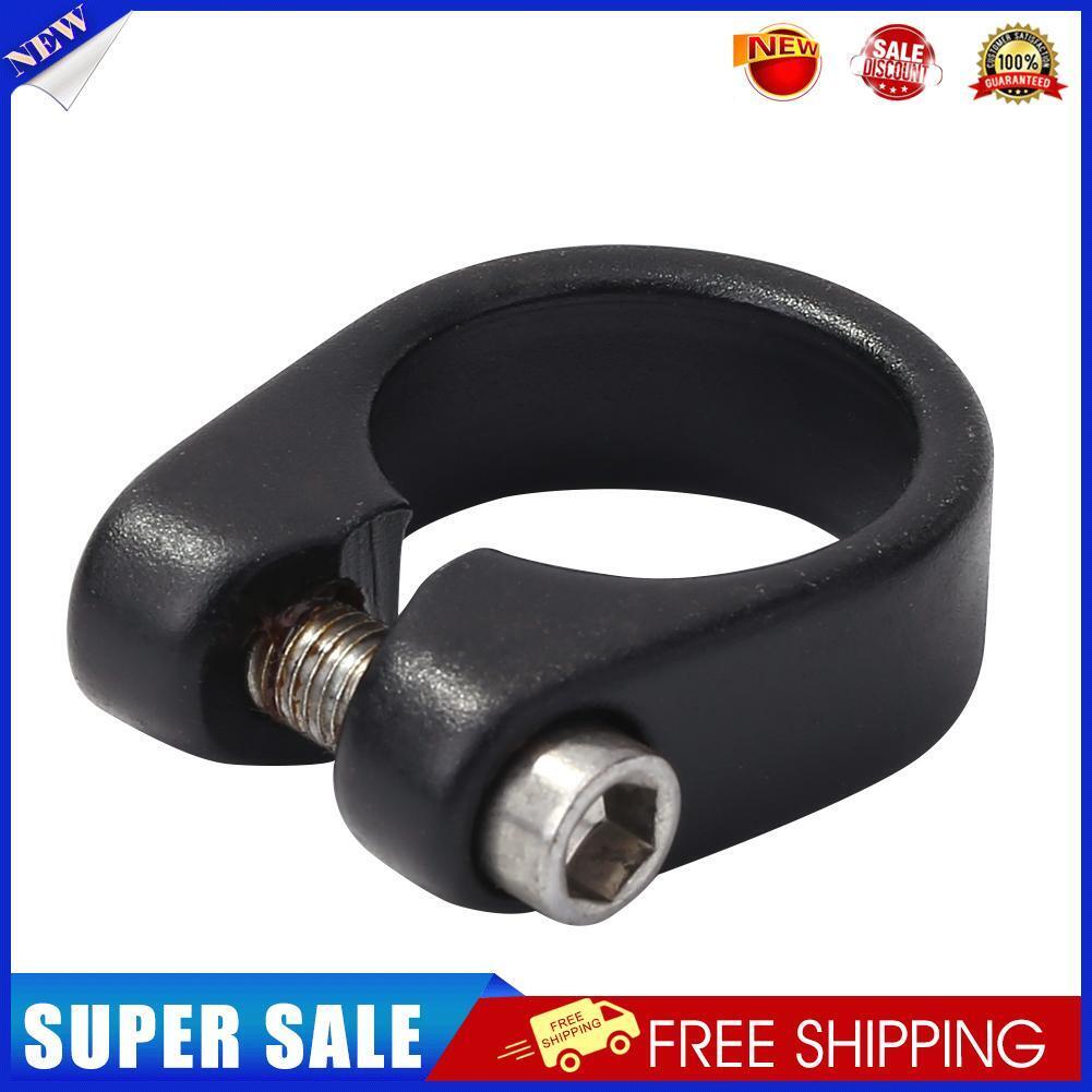 28.6mm Bicycle Seat Post Clip Aluminum MTB Road Bike Seatpost Clamp (Black)