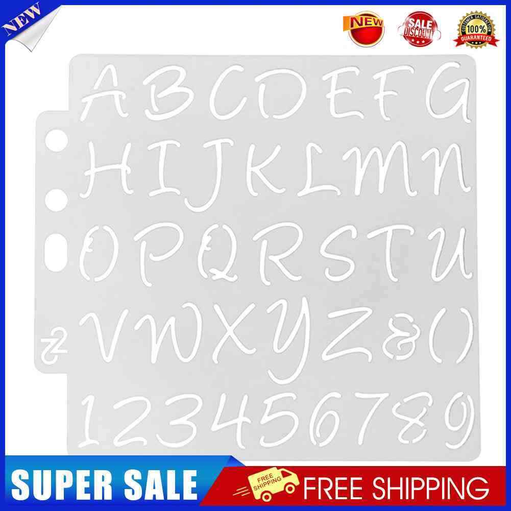 Reusable Wall DIY Plastic Cake Stencil Flower Coffee Mold(S65)(Letter A)