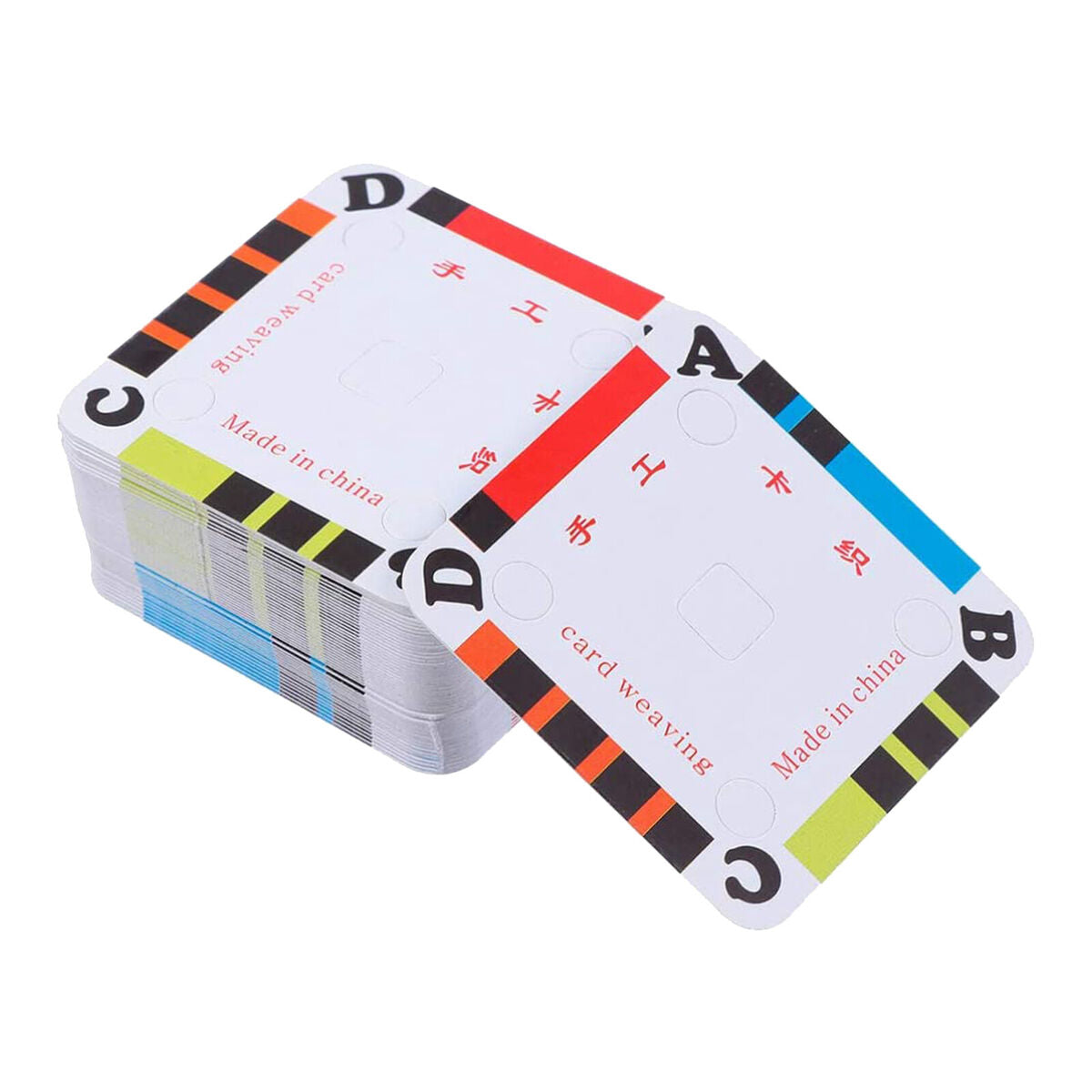 100Pcs Handy Weaving Cards Paper Loom Cards for Loom Gifts for