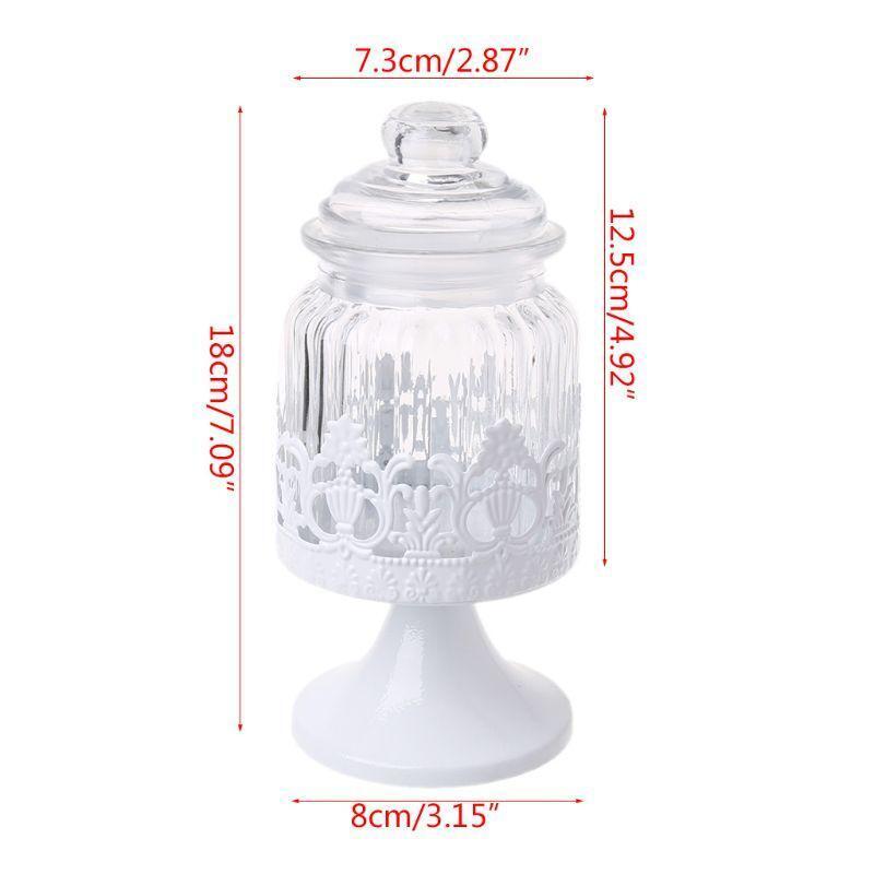 Christmas Glass Jar Candy Sugar Storage Bottle Wedding Gift Hollow Home Decor
