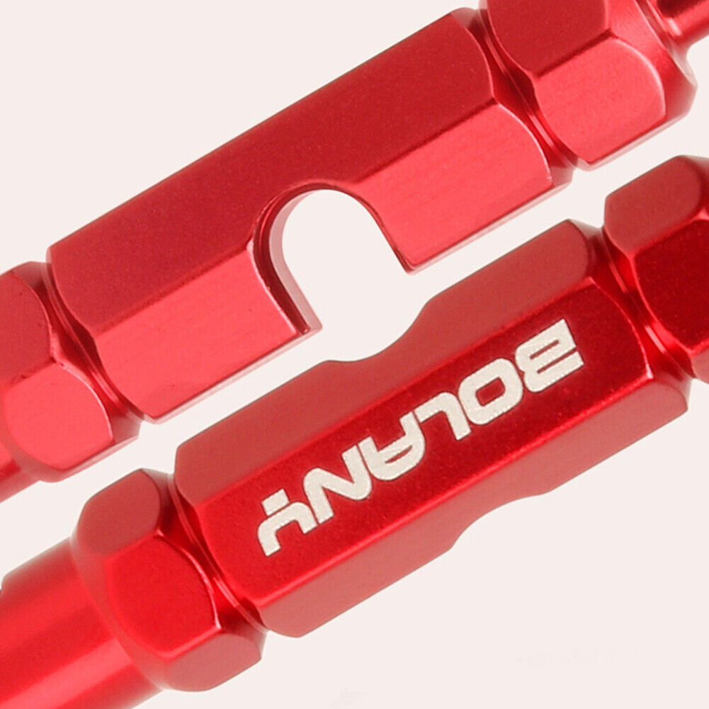 BOLANY Double Head Bike Presta American Valve Core Remover Wrench (Red)
