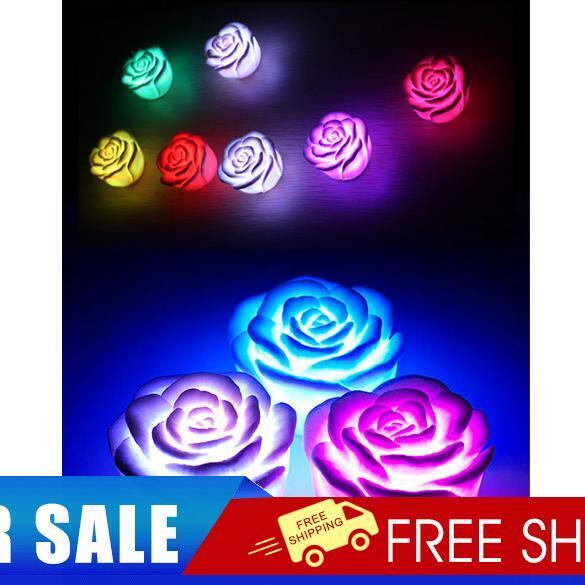 LED Night Lamp Romantic Rose Flower Night Light Color Changed Lamp LED