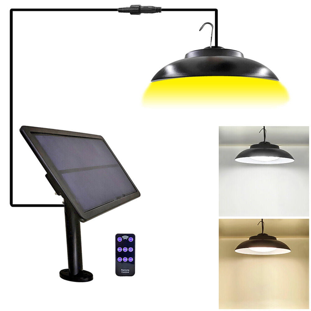 48 LED Solar Pendant Lamp Waterproof Hanging Shed Lights for Outdoor Indoor