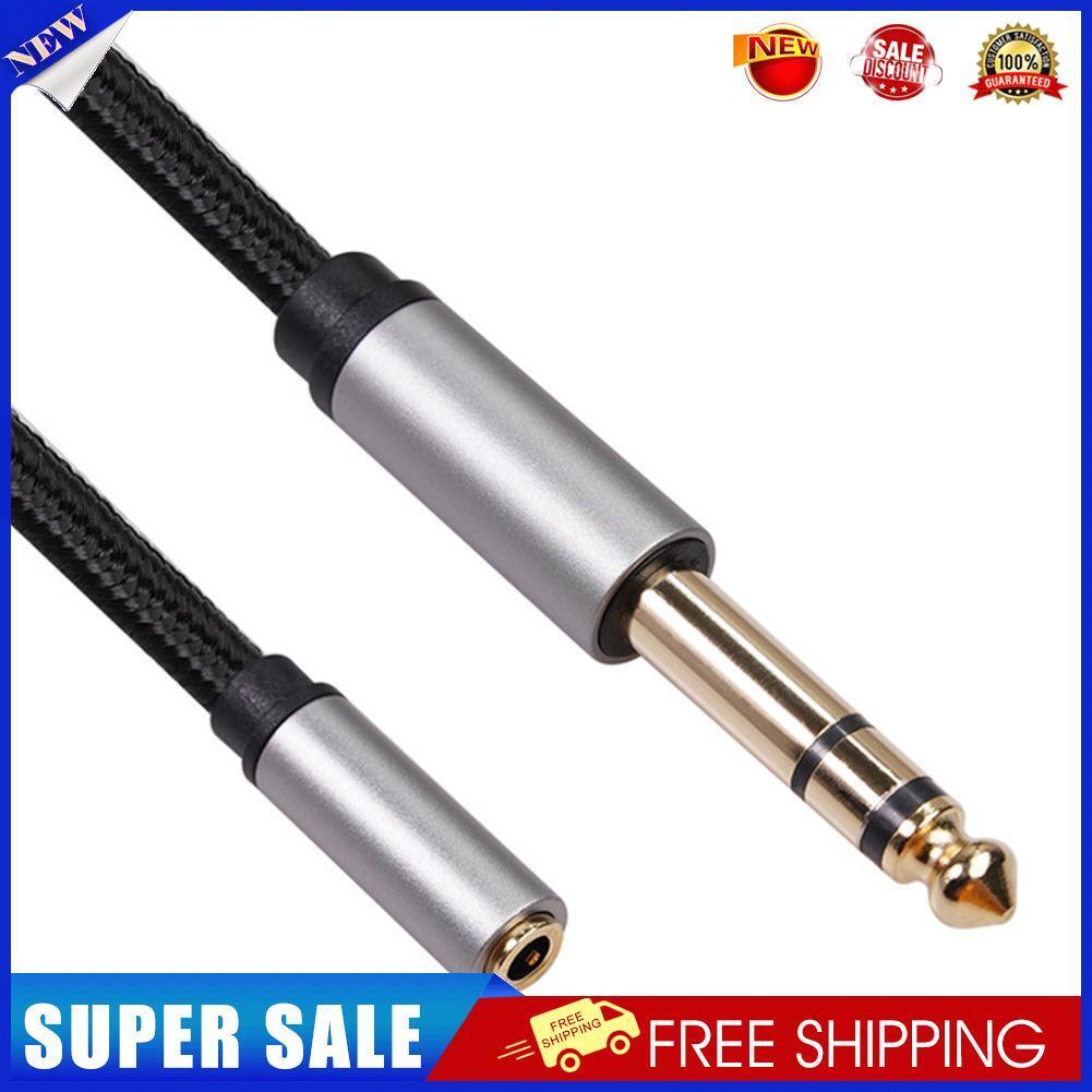 3.5mm Female to 6.35mm Male Cable TRS 1/8 Jack to 1/4 Plug Adapter (1.5m)