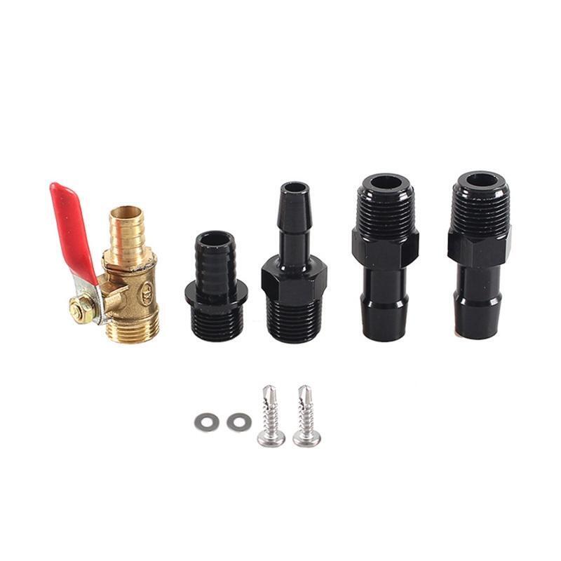 Racing Baffled Oil Catch Can with Drain Valve 2 Ports Tank with Breather Filter