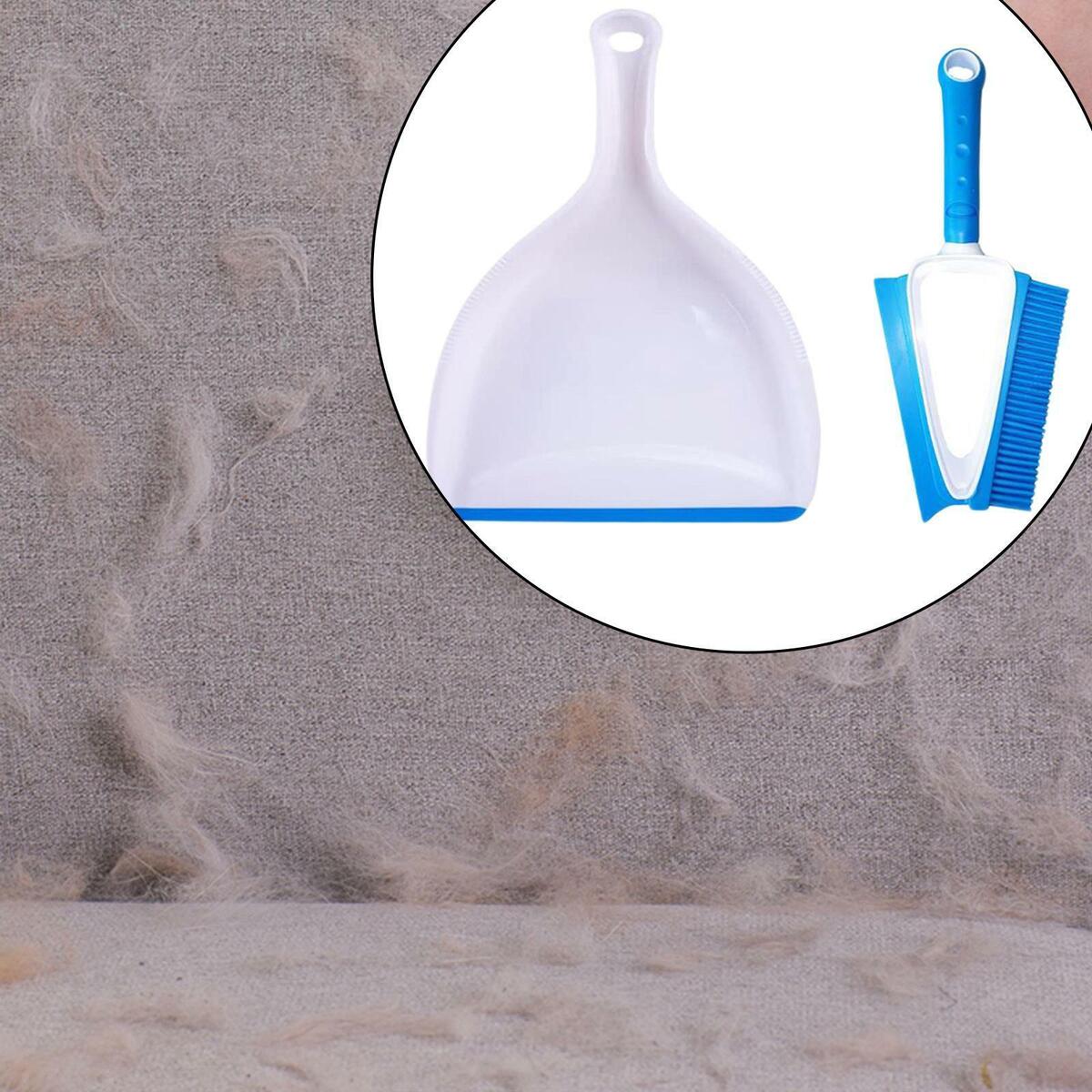 2Pcs Broom & pan Set Household  Pan with Brush Sofa Detail Scraper