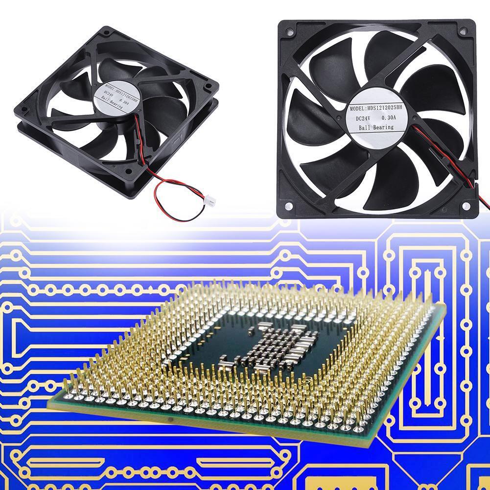 HDS1212025BH DC24V Cooler Fan 117x117x24mm 7 Blades Computer PC Cooling Fan