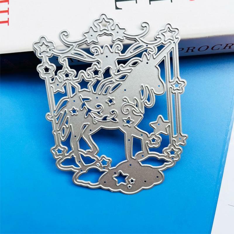 Star Swing Horse Frame Metal Cutting Dies Embossing Stencil DIY Album Template