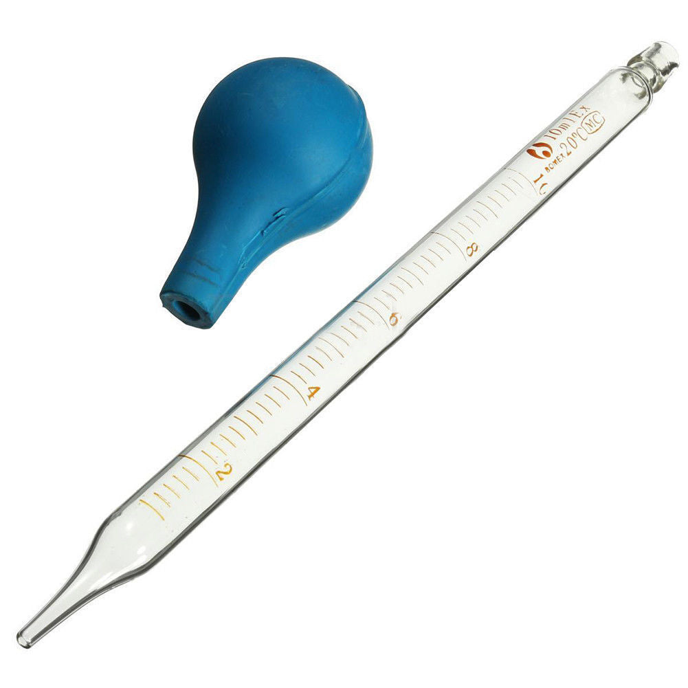 10ml Rubber Head Glass Dropper Glass Pipette Lab Dropper Pipet With Scale L U4V4
