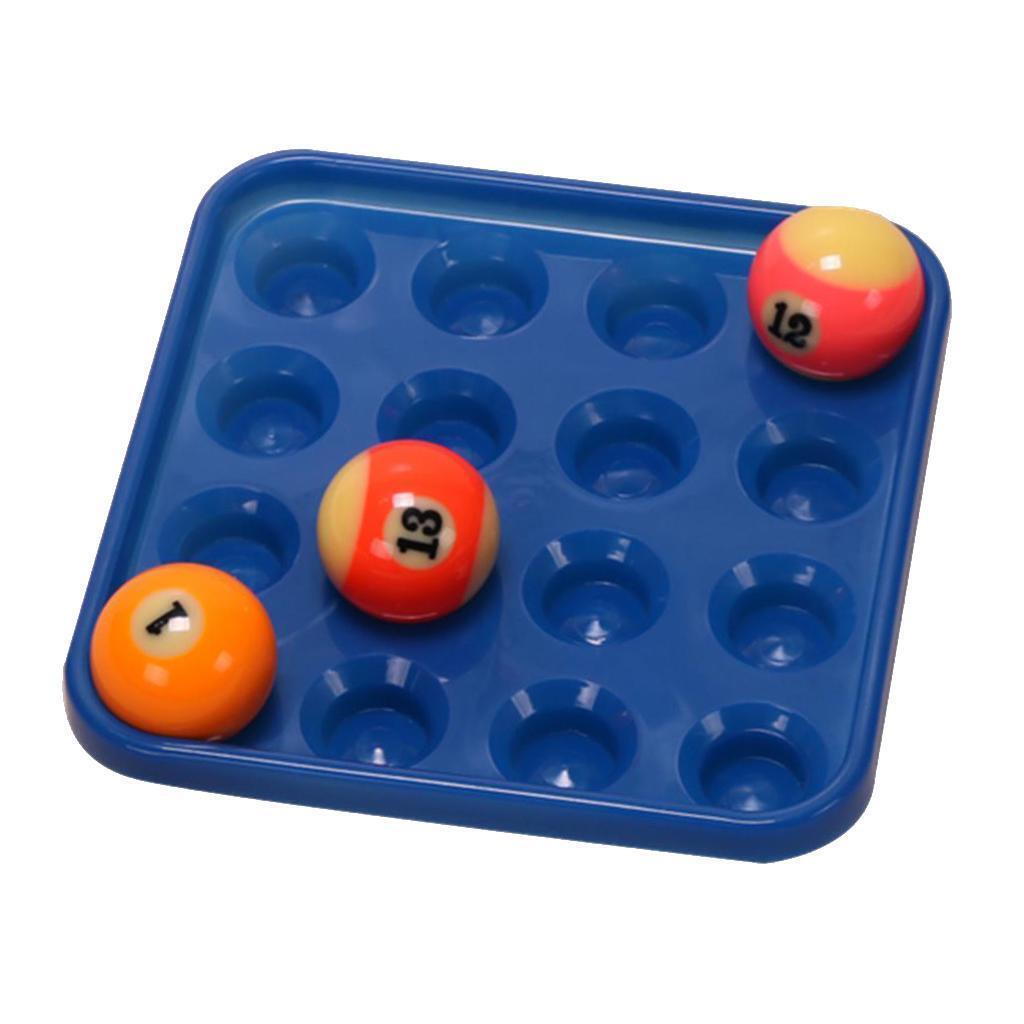 2 Pieces Durable Plastic Snooker/Pool Ball Tray Holds 16 Balls Blue & Purple