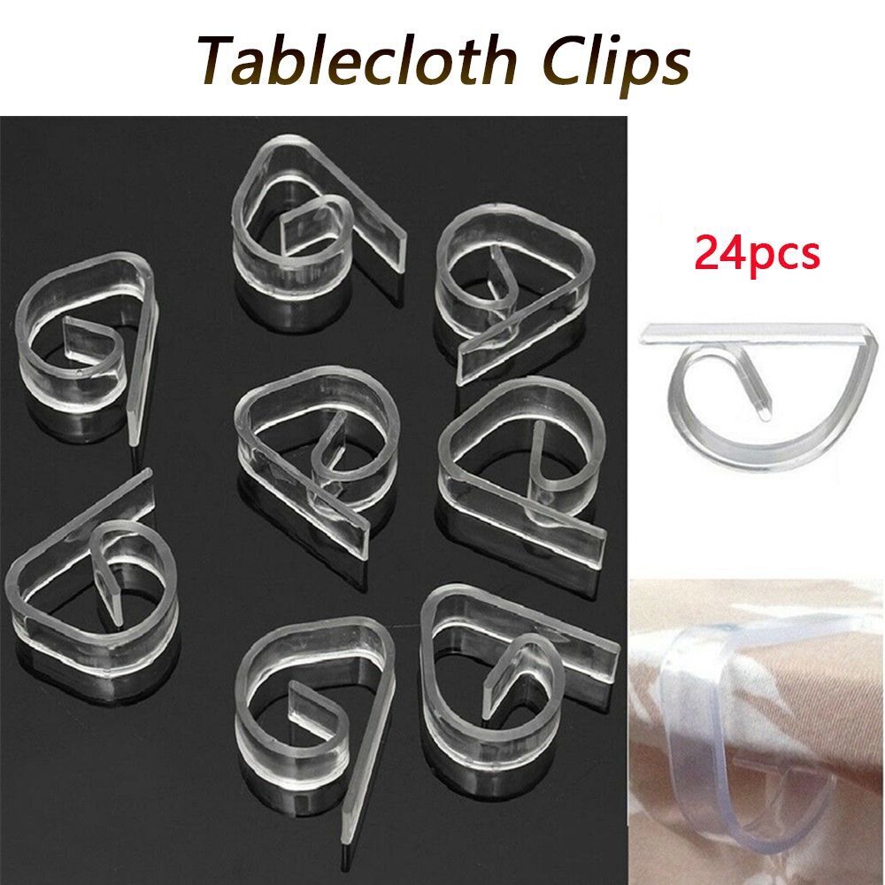 Adjustable Clear Tablecloth Clamp Hold Stable Table Cover Clip Clothes Pegs