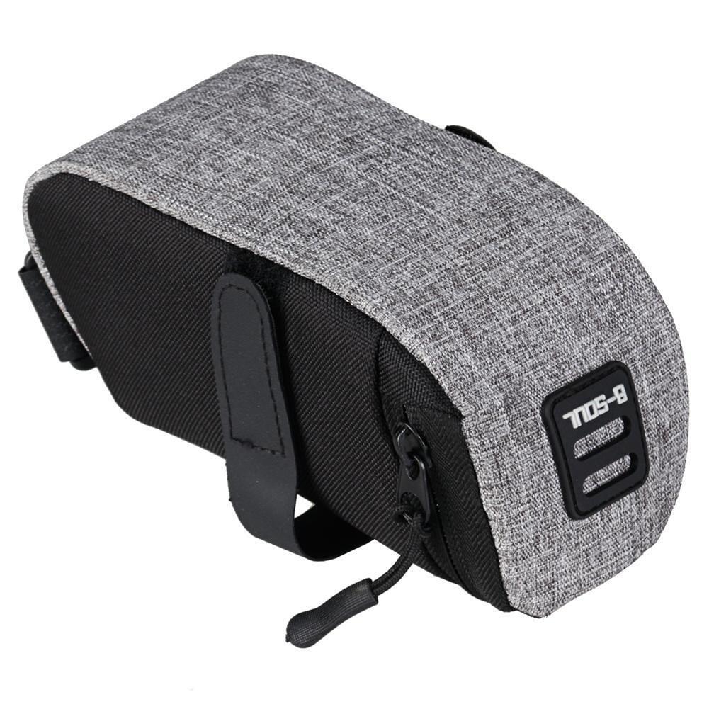 Reflective Bike Saddle Bag MTB Bicycle Tail Rear Seat Cycling Pouch (Grey)