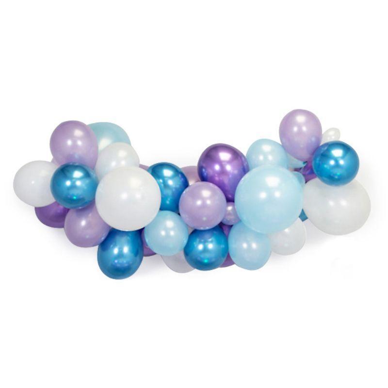 Balloon Kit Light Blue White Purple Snowflake Latex Balloon for Christmas