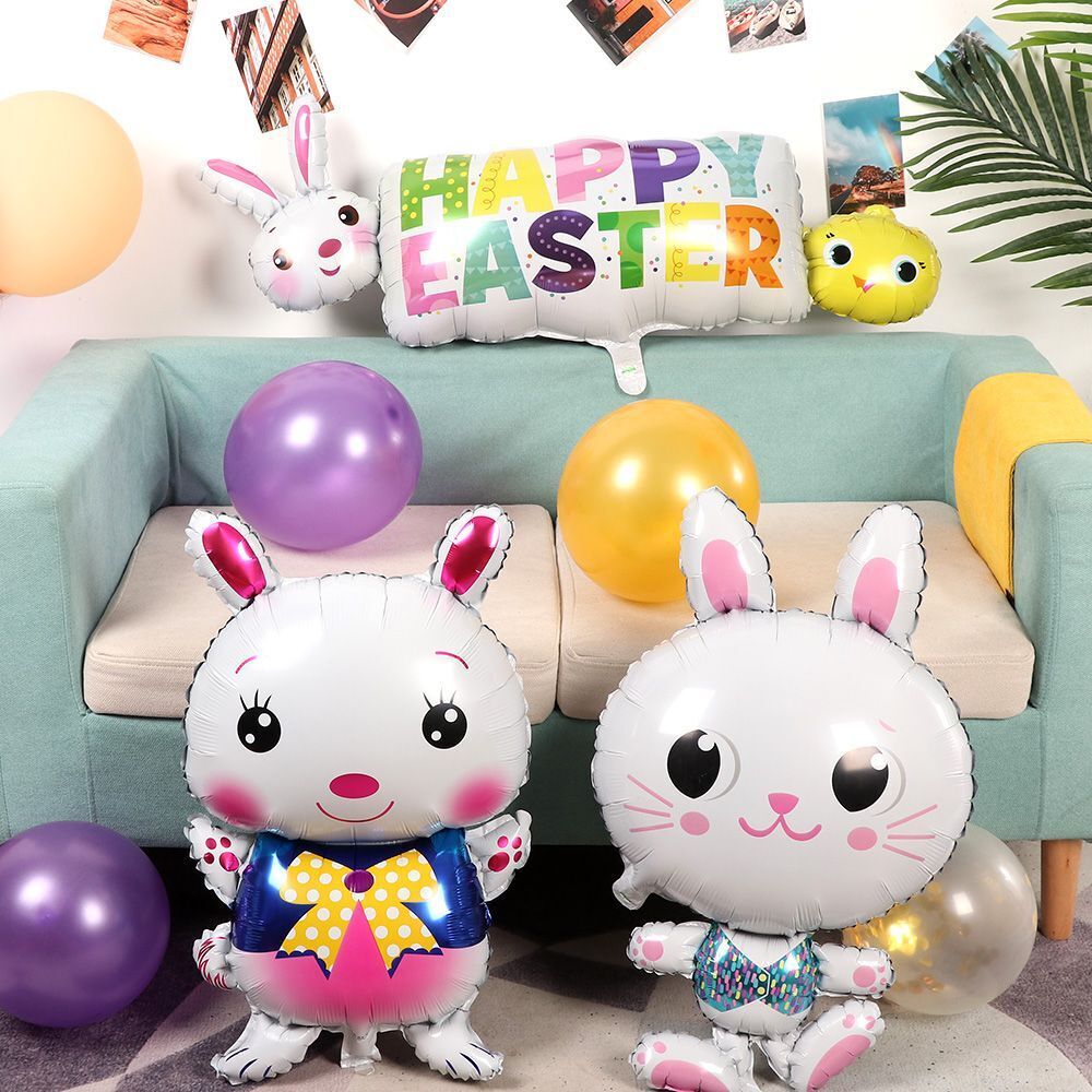 Wedding Aluminum Balloon Easter Egg Rabbit Party Decoration Bunny Balloon