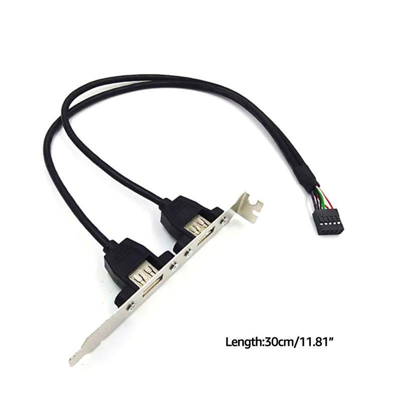 9 Pin to Usb 2.0 Cable Motherboard Chassis Rear Pci Baffle Line Extension Cable