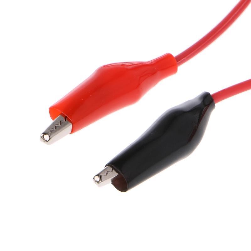 Dual Red & Black Test Leads with Crocodile Clips Alligator Jumper Cable Wire