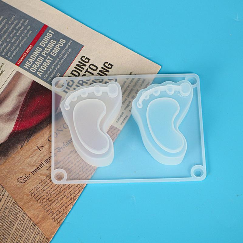 Shiny Cute Baby Foot Pendant Silicone Mould Handicrafts Earrings Danglers Mold
