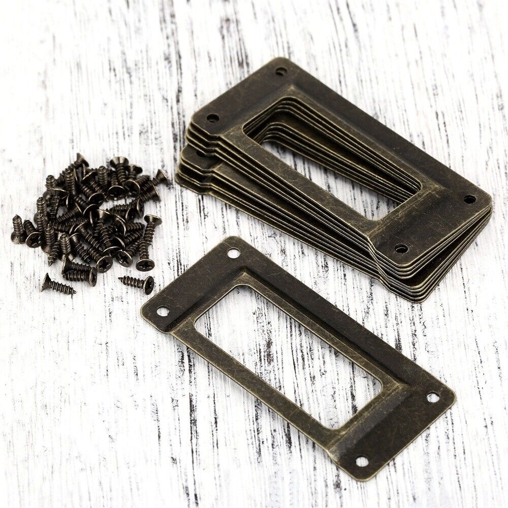 Hot Drawer Cabinet Frame Label Tag Jewelry Box File Name Card Holders 62mm*39mm