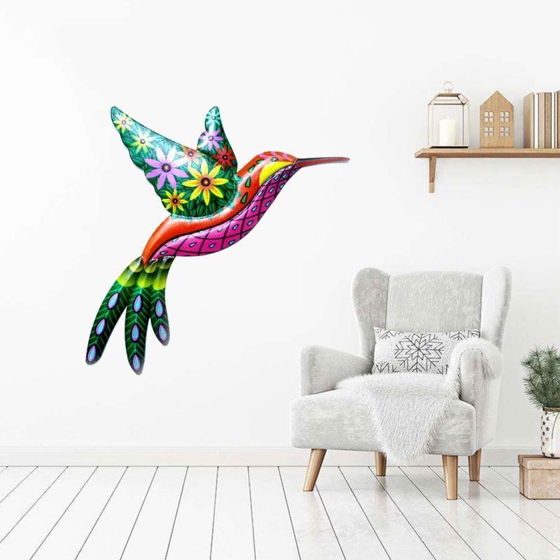 Indoor Outdoor Wrought Iron Hanging Wall Sculpture Decoration for Living Room