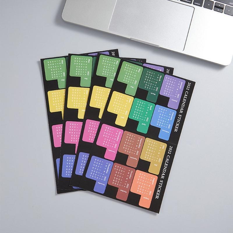 2022 Colorful Calendar Tabs Planner Divider Labels for Planner Business Notebook