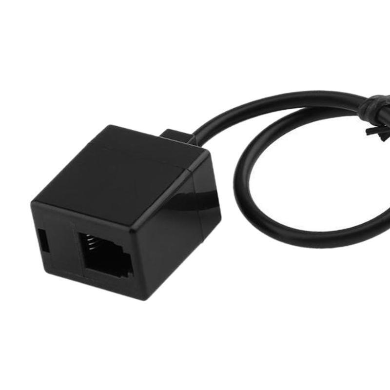 RJ9 4P4C Male-To-Female Port Connector Headset Phone Extension Cable Adapter