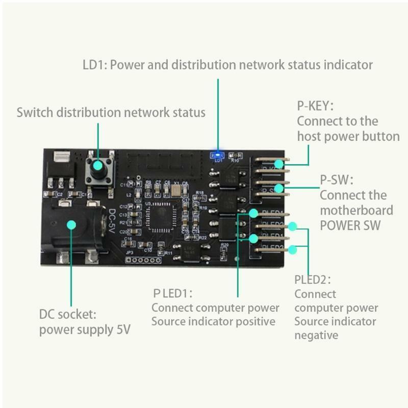 2.4Ghz APP Remote Control Computer Power Switch Card WiFi Relay Switch Module