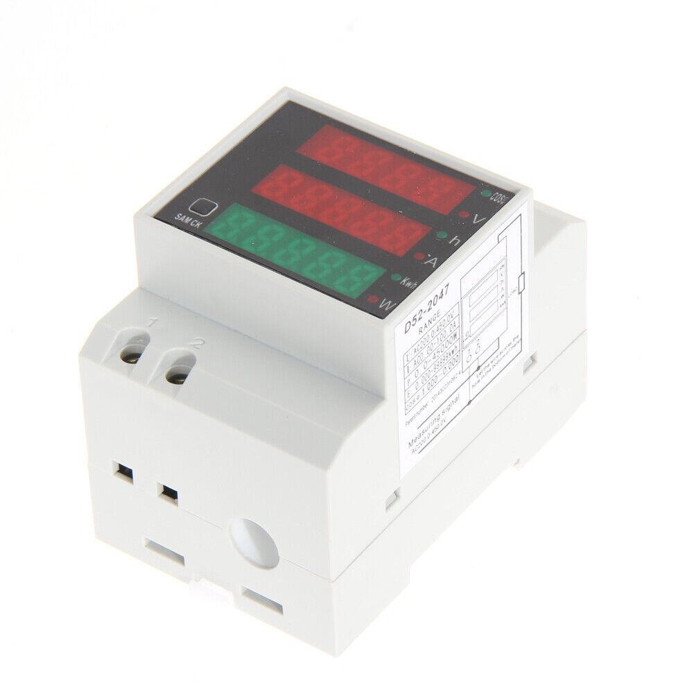 D52-2047 Din Rail Watt Meter Ammeter Voltage Current Voltmeter (AC80V-300V)